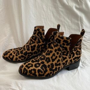 Franco Sarto cheetah print booties